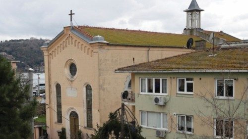 The Italian Santa Maria Catholic Church is pictured after two masked gunmen were shooting during ...