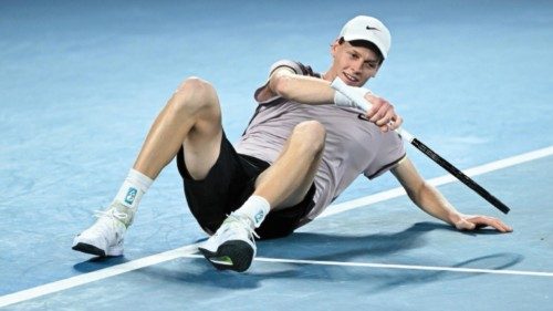epa11110424 Jannik Sinner of Italy celebrates after winning the Menâs Singles final against ... epa11110424 Jannik Sinner of Italy celebrates after winning the Menâs Singles final against ...
