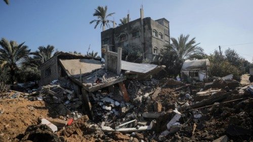epa11122546 The destroyed house of the Abu Naseir family following an early Israeli air strike in ... epa11122546 The destroyed house of the Abu Naseir family following an early Israeli air strike in ...