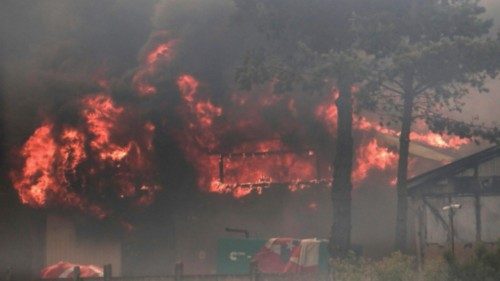 epa11124906 A fire burns a building in an industrial area during the forest fires affecting Vina del ... epa11124906 A fire burns a building in an industrial area during the forest fires affecting Vina del ...