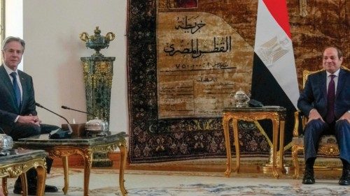 US Secretary of State Antony Blinken (L) meets with Egypt's President Abdel Fattah al-Sisi in Cairo ... US Secretary of State Antony Blinken (L) meets with Egypt's President Abdel Fattah al-Sisi in Cairo ...