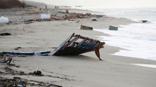 FILE PHOTO: A piece of the boat from the deadly migrant shipwreck is seen in Steccato di Cutro near ... FILE PHOTO: A piece of the boat from the deadly migrant shipwreck is seen in Steccato di Cutro near ...