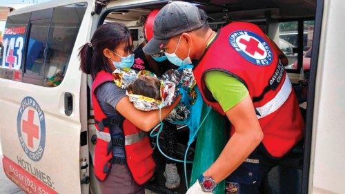 TOPSHOT - This handout photo taken and released on February 9, 2024 by the Philippine Red Cross ... TOPSHOT - This handout photo taken and released on February 9, 2024 by the Philippine Red Cross ...