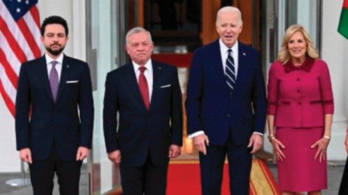 (L-R) King Abdullah II of Jordan, US President Joe Biden, US First Lady Jill Biden and Queen Rania ... (L-R) King Abdullah II of Jordan, US President Joe Biden, US First Lady Jill Biden and Queen Rania ...
