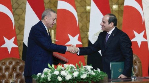 Turkey's President Tayyip Erdogan and Egypt's President Abdel Fattah al-Sisi attend a signing ... Turkey's President Tayyip Erdogan and Egypt's President Abdel Fattah al-Sisi attend a signing ...