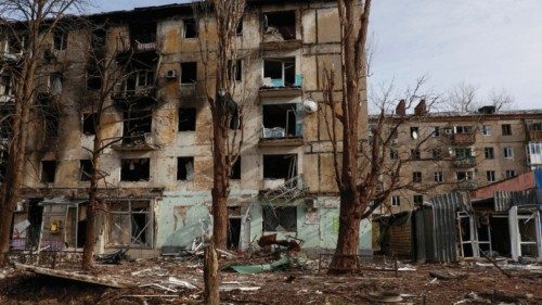 FILE PHOTO: A view shows residential buildings heavily damaged by permanent Russian military strikes ... FILE PHOTO: A view shows residential buildings heavily damaged by permanent Russian military strikes ...