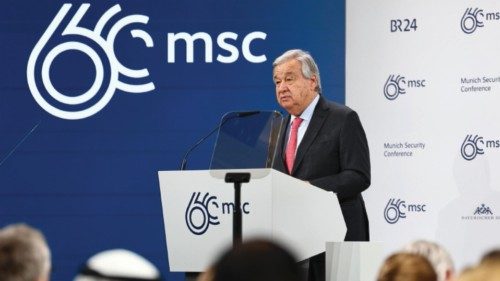 epa11157899 UN Secretary General Antonio Guterres attends a panel discussion during the 'Bayerischer ... epa11157899 UN Secretary General Antonio Guterres attends a panel discussion during the 'Bayerischer ...