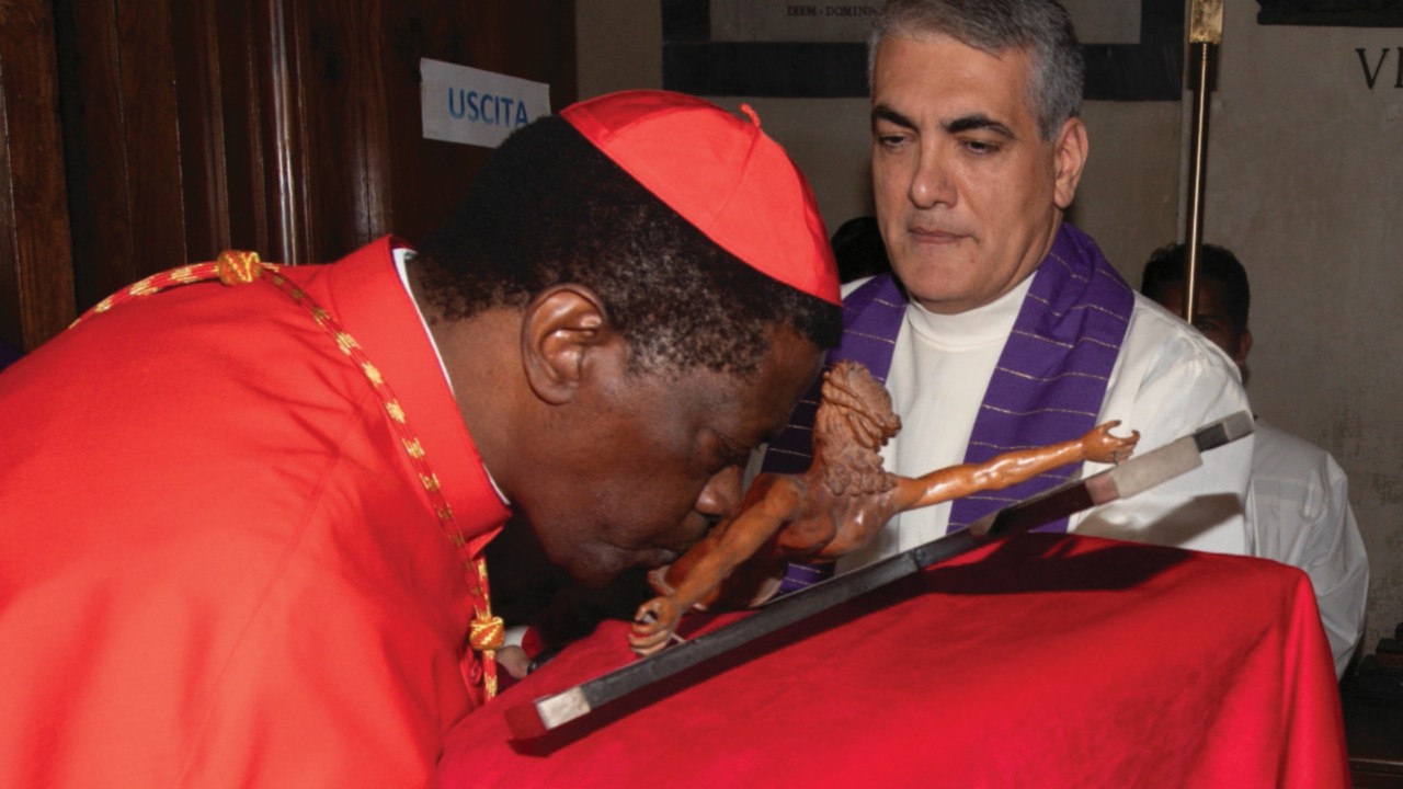 Il cardinale Protase Rugambwa  ha preso possesso del titolo  di Santa Maria in Montesanto - L'Osservatore Romano