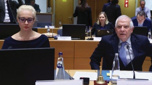 Yulia Navalnaya, the widow of Alexei Navalny, sits next to European Union Foreign Policy Chief Josep ... Yulia Navalnaya, the widow of Alexei Navalny, sits next to European Union Foreign Policy Chief Josep ...