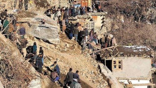 Villagers and rescue personnel search for survivors amid debris in a mountainside at Nakre village ... Villagers and rescue personnel search for survivors amid debris in a mountainside at Nakre village ...