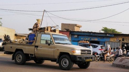 FILE PHOTO: Members of the security forces patrol Chad's capital N'Djamena following the battlefield ... FILE PHOTO: Members of the security forces patrol Chad's capital N'Djamena following the battlefield ...