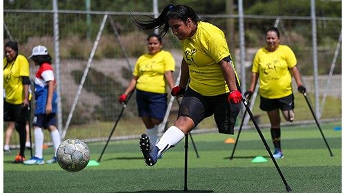 epa11166344 A picture made available on 19 February 2024 shows players from the CienPies Paralympic ... epa11166344 A picture made available on 19 February 2024 shows players from the CienPies Paralympic ...