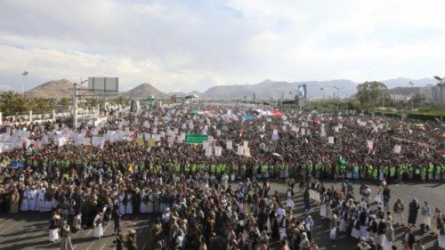 epa11207246 Houthi supporters protest against the US and Israel and in support of Palestinians, in ... epa11207246 Houthi supporters protest against the US and Israel and in support of Palestinians, in ...