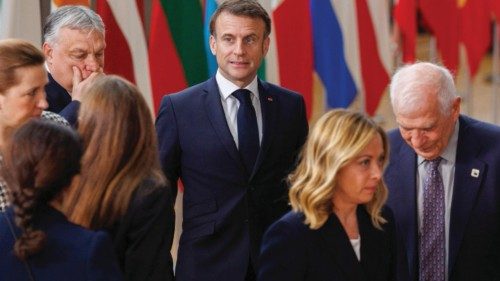 epa11235862 (L-R) Denmark's Prime Minister Mette Frederiksen, Hungary's Prime Minister Viktor Orban, ...