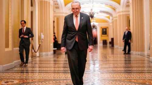 WASHINGTON, DC - MARCH 23: U.S. Senate Majority Leader Charles Schumer (D-NY) departs the Senate ... WASHINGTON, DC - MARCH 23: U.S. Senate Majority Leader Charles Schumer (D-NY) departs the Senate ...