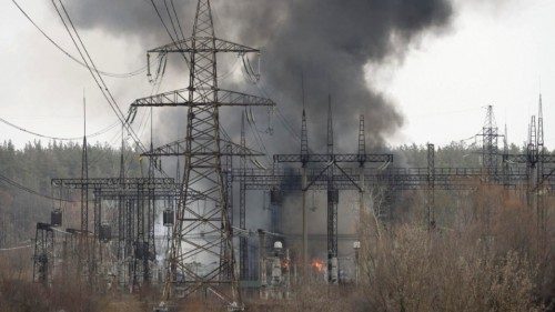 epa11236701 Smoke rises at the scene of a missile strike on high-voltage lines in the city of ... epa11236701 Smoke rises at the scene of a missile strike on high-voltage lines in the city of ...