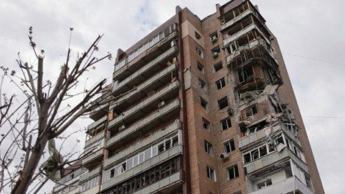 A view shows an apartment building hit by a Russian drone strike, amid Russia's attack on Ukraine, ... A view shows an apartment building hit by a Russian drone strike, amid Russia's attack on Ukraine, ...