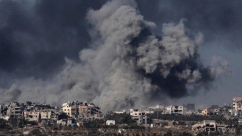 epa11259998 (FILE) - Smoke rises from the Gaza Strip following Israeli airstrikes, as seen from an ... epa11259998 (FILE) - Smoke rises from the Gaza Strip following Israeli airstrikes, as seen from an ...