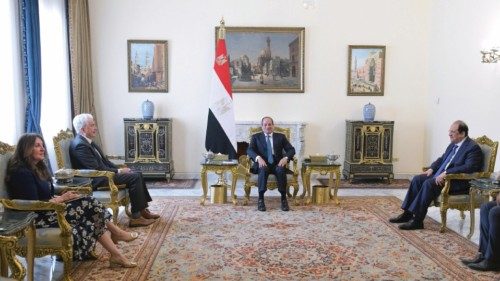 epa11264877 A handout photo made available by the Egyptian Presidency shows Egyptian President Abdel ... epa11264877 A handout photo made available by the Egyptian Presidency shows Egyptian President Abdel ...