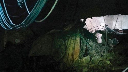 This photo taken and handout on April 10, 2024 by the Vigili del Fuoco, the Italian Corps. of ... This photo taken and handout on April 10, 2024 by the Vigili del Fuoco, the Italian Corps. of ...