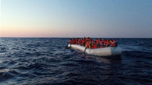 TOPSHOT - This handout picture taken and released on July 23, 2022 by the NGO Sea-Watch shows a ... TOPSHOT - This handout picture taken and released on July 23, 2022 by the NGO Sea-Watch shows a ...