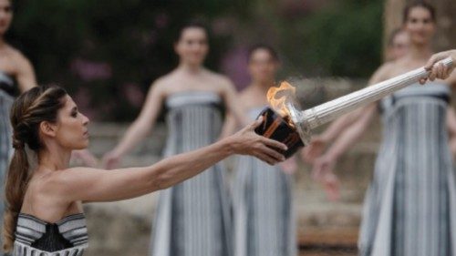 Paris 2024 Olympics - Olympic Flame Lighting Ceremony - Ancient Olympia, Greece - April 16, ...