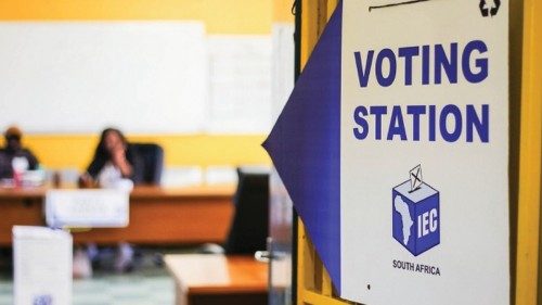 A voting station is pictured, 06 May 2019, in Alexandra Johannesburg.Over 700,000 special voters are ...