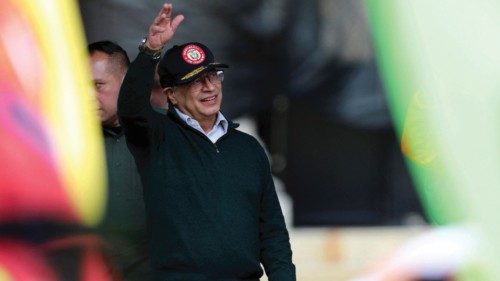 Colombia's President Gustavo Petro attends a march in support of the reforms on health, retirement, ... Colombia's President Gustavo Petro attends a march in support of the reforms on health, retirement, ...