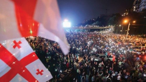 TOPSHOT - People take part in a rally against the controversial 'foreign influence' bill in Tbilisi ... TOPSHOT - People take part in a rally against the controversial 'foreign influence' bill in Tbilisi ...