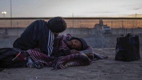 The U.S. border wall is seen in the background as Victor, a 13 year old migrant from Venezuela, ... The U.S. border wall is seen in the background as Victor, a 13 year old migrant from Venezuela, ...
