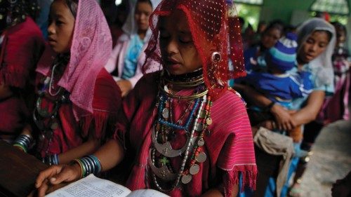 People in the Kayah state of Myanmar attend Catholic Mass in the Htaykho village in this 2015 file ... People in the Kayah state of Myanmar attend Catholic Mass in the Htaykho village in this 2015 file ...