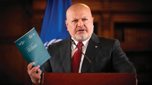 (FILES) International Criminal Court (ICC) Prosecutor Karim Khan speaks during a press conference at ... (FILES) International Criminal Court (ICC) Prosecutor Karim Khan speaks during a press conference at ...