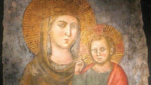 « Madonna della strada », fresque encadrée provenant de lancienne chapelle du même nom qui se ... « Madonna della strada », fresque encadrée provenant de lancienne chapelle du même nom qui se ...