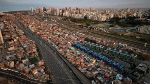 (FILES) Aerial view of Villa 31, one of the largest slums in Buenos Aires, taken on May 23, 2020 ... (FILES) Aerial view of Villa 31, one of the largest slums in Buenos Aires, taken on May 23, 2020 ...