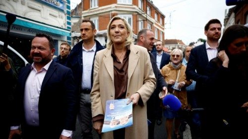 Marine Le Pen, French far-right leader and French far-right National Rally (Rassemblement National - ... Marine Le Pen, French far-right leader and French far-right National Rally (Rassemblement National - ...