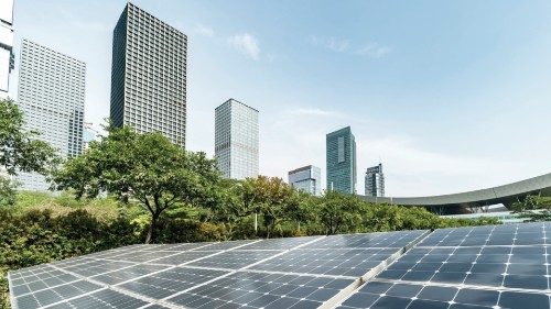 Solar Power Plant in modern city,Sustainable Renewable Energy. Solar Power Plant in modern city,Sustainable Renewable Energy.