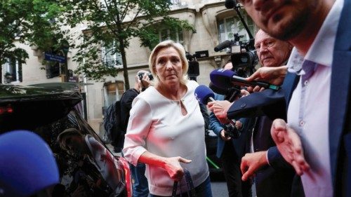 Marine Le Pen, member of parliament and French far-right National Rally (Rassemblement National - ... Marine Le Pen, member of parliament and French far-right National Rally (Rassemblement National - ...