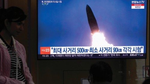 epa11451751 People watch the news at a station in Seoul, South Korea, 02 July 2024. North Korea has ...