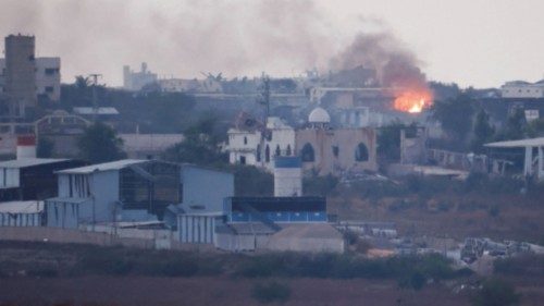 A fire is seen in Gaza, amid the Israel-Hamas conflict, as seen from Israel, July 4, 2024. ... A fire is seen in Gaza, amid the Israel-Hamas conflict, as seen from Israel, July 4, 2024. ...