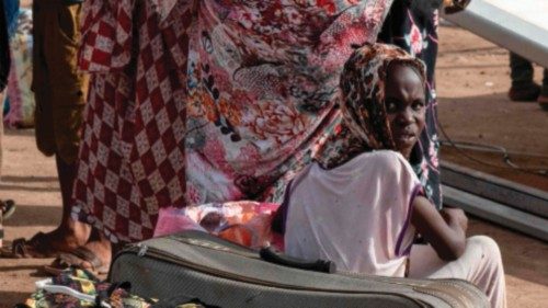 A child who fled Singa, the capital of Sudan's southeastern Sennar state, arrives in a makeshift ... A child who fled Singa, the capital of Sudan's southeastern Sennar state, arrives in a makeshift ...