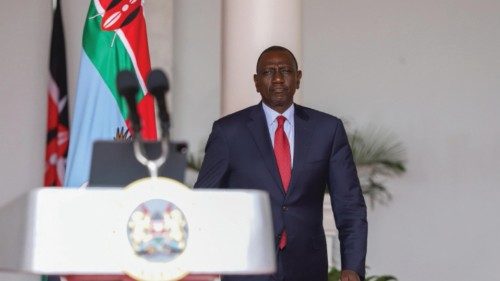 epa11472364 The President of Kenya William Ruto arrives to speak at a press conference at the State ... epa11472364 The President of Kenya William Ruto arrives to speak at a press conference at the State ...