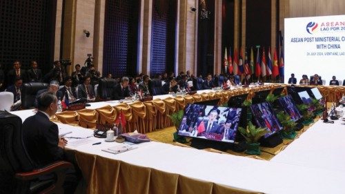 Foreign Ministers attend the 57th ASEAN Foreign Ministers' Meeting at National Convention Center, in ... Foreign Ministers attend the 57th ASEAN Foreign Ministers' Meeting at National Convention Center, in ...