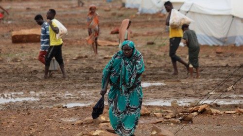 epa11494674 A Sudanese woman walks at the camp for people displaced due to fighting in Sinja town of ... epa11494674 A Sudanese woman walks at the camp for people displaced due to fighting in Sinja town of ...
