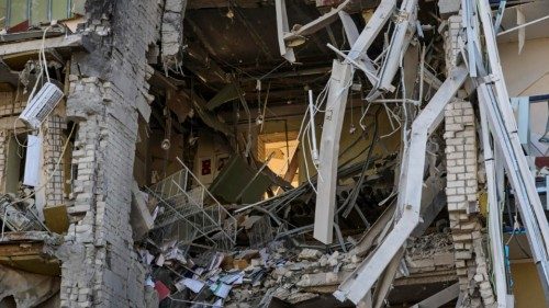 epa11493714 A view of the damaged Swiss Foundation for Mine Action (FSD) office after shelling in ... epa11493714 A view of the damaged Swiss Foundation for Mine Action (FSD) office after shelling in ...