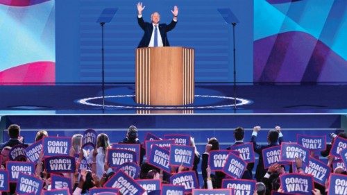 Minnesota Governor and 2024 Democratic vice presidential candidate Tim Walz speaks on the third day ... Minnesota Governor and 2024 Democratic vice presidential candidate Tim Walz speaks on the third day ...