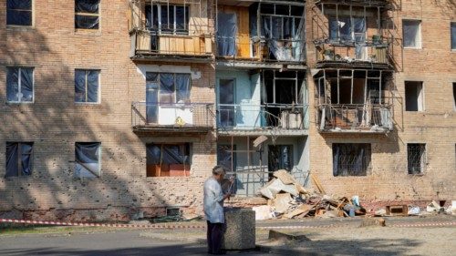 epa11554337 A building damaged by Ukrainian strikes, following the invasion of Ukraine forces into ... epa11554337 A building damaged by Ukrainian strikes, following the invasion of Ukraine forces into ...