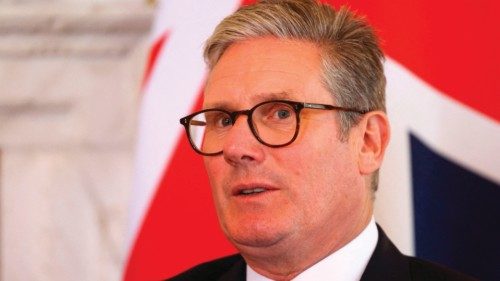 Britain's Prime Minister Keir Starmer speaks during his meeting with Bahrain's Crown Prince Salman ... Britain's Prime Minister Keir Starmer speaks during his meeting with Bahrain's Crown Prince Salman ...