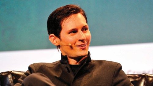 (FILES) (FILES)Pavel Durov, CEO and co-founder of Telegram speaks onstage during day one of ...