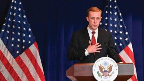 US National Security Advisor Jake Sullivan speaks during a press conference at the US embassy in ... US National Security Advisor Jake Sullivan speaks during a press conference at the US embassy in ...