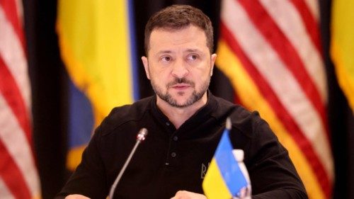 Ukraine's President Volodymyr Zelensky speaks as he attends a Ukraine Defence Contact Group meeting ... Ukraine's President Volodymyr Zelensky speaks as he attends a Ukraine Defence Contact Group meeting ...